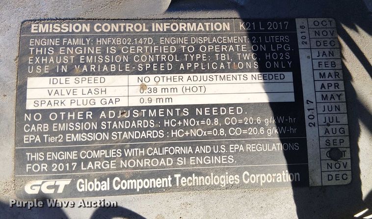 image for item EE5061 2017 UniCarriers CFS40 forklift