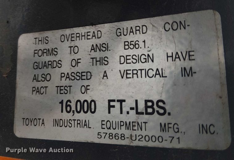 image for item EE5088 2007 Toyota 8FGU32 forklift