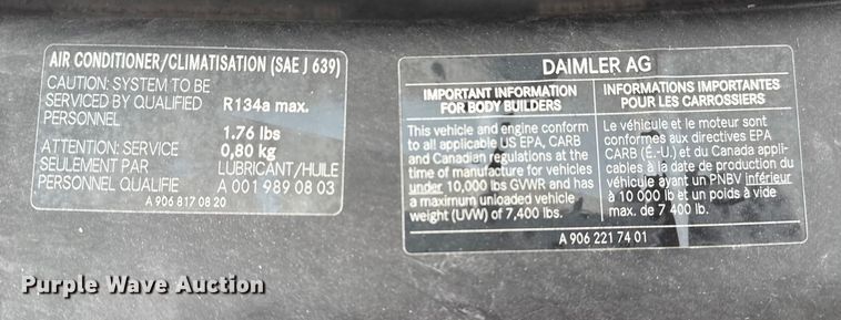 image for item EG1776 2011 Mercedes-Benz Sprinter 2500 van