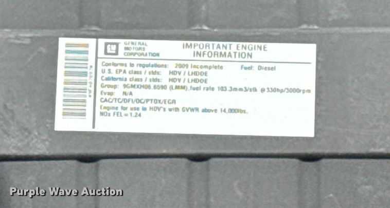 image for item EG1783 2009 GMC C4500 dump truck