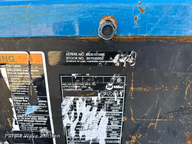 image for item EG1815 Miller Big Blue 800 Duo Air Pak welder/generator