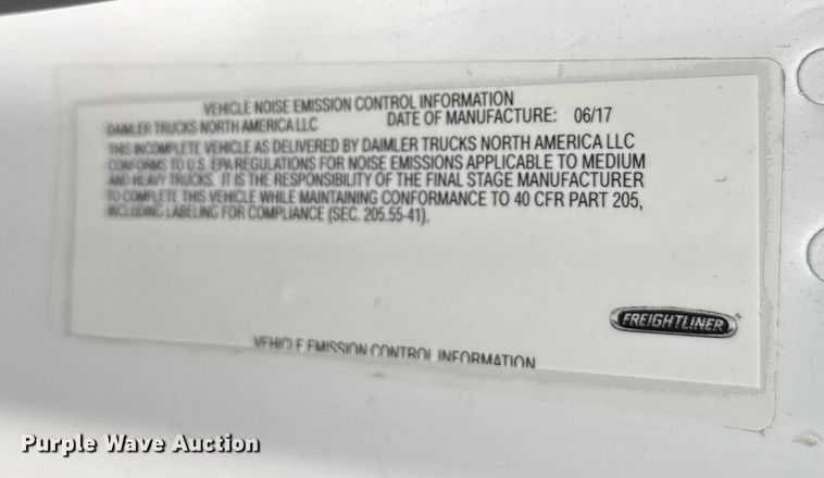 image for item EG1830 2018 Freightliner M2106 refrigerated truck