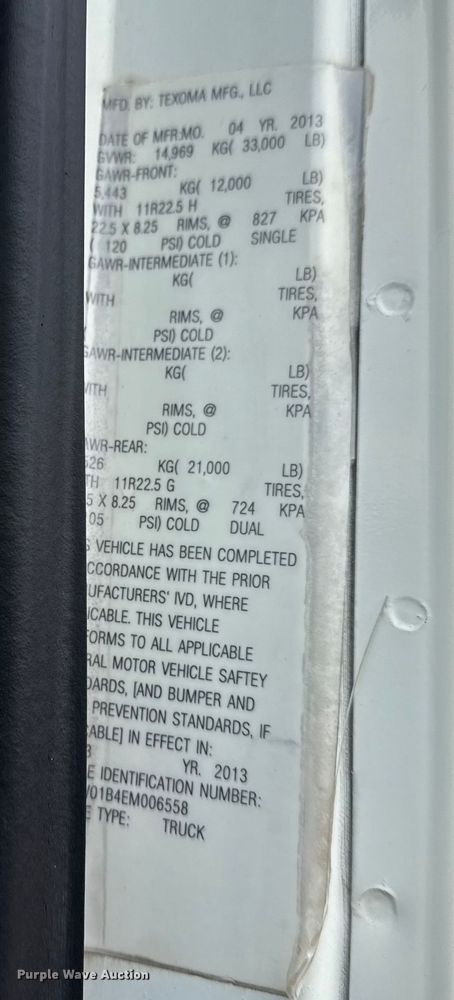 image for item EG1843 2014 Mack CXU612 hook lift truck