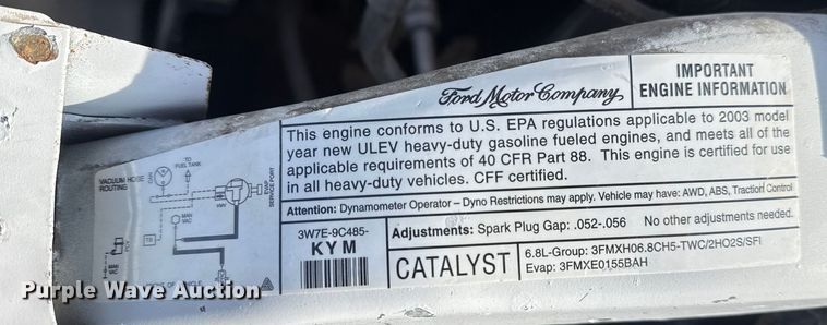 image for item EG1874 2003 Ford F350 Super Duty flatbed pickup truck