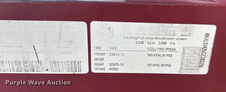 image for item EG1885 2016 Carson utility trailer