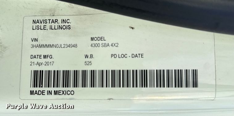 image for item EG1911 2018 International 4300 