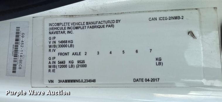 image for item EG1911 2018 International 4300 