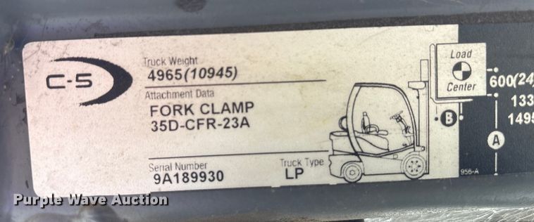 image for item EM6111 2012 Crown C51050-50 forklift