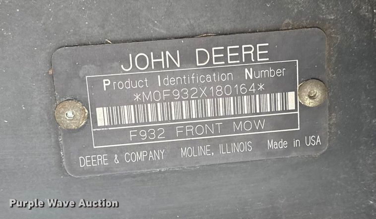 image for item ER0332 John Deere F932 lawn mower