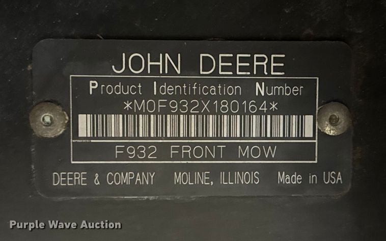 image for item ER0332 John Deere F932 lawn mower