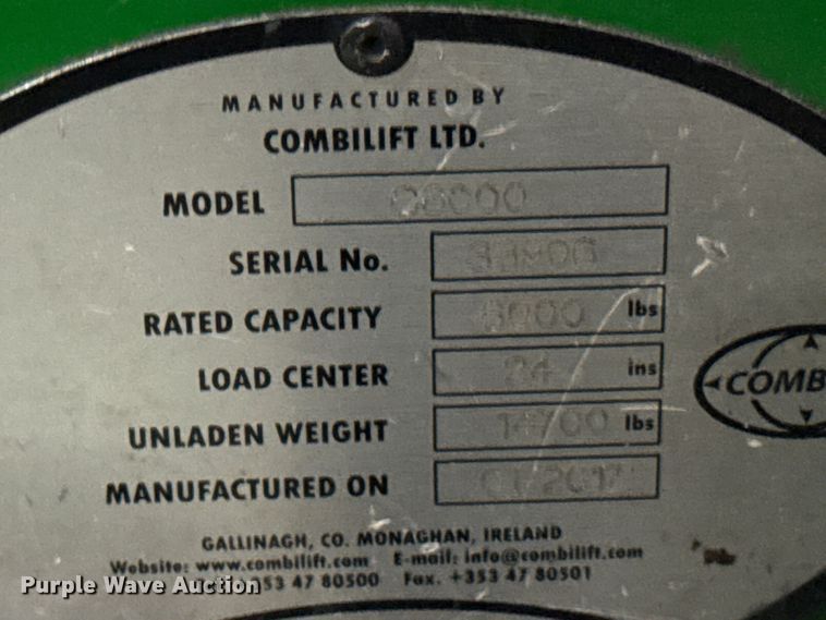 image for item ER0363 2016 Combilift C6000 forklift