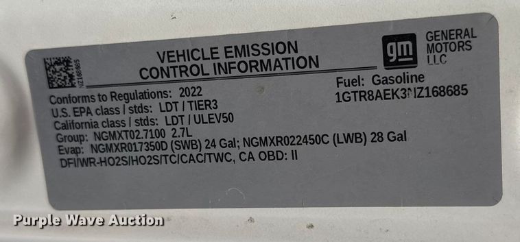 image for item ET4023 2022 GMC Sierra 1500 Double Cab pickup truck