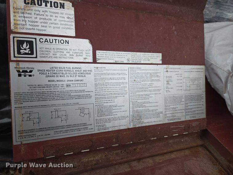 image for item ET5450 Warnock Hersey pellet burning stove