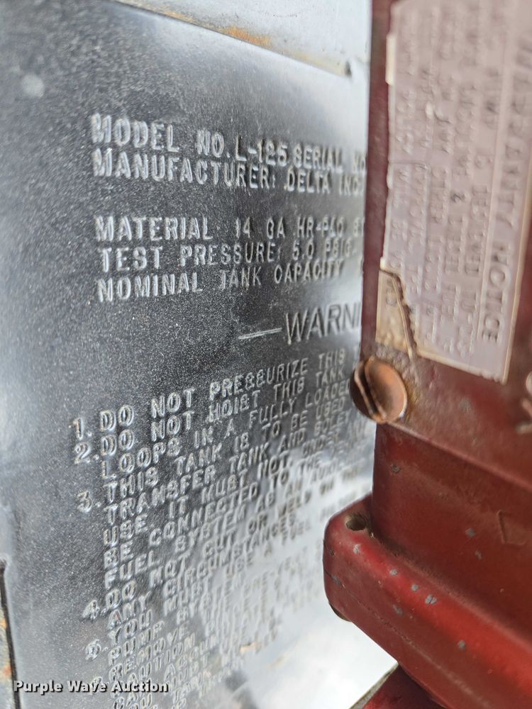 image for item ET5451 Delta INC. of Arkansas L-125 fuel tank