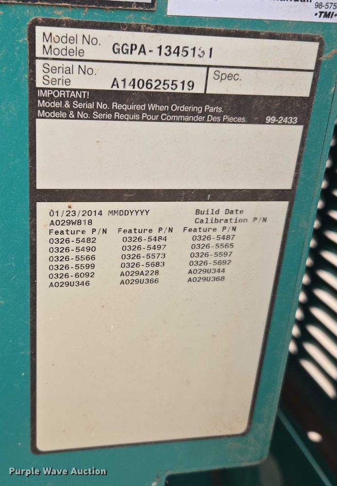 image for item ET5468 Cummins GGPA-1345131 generator