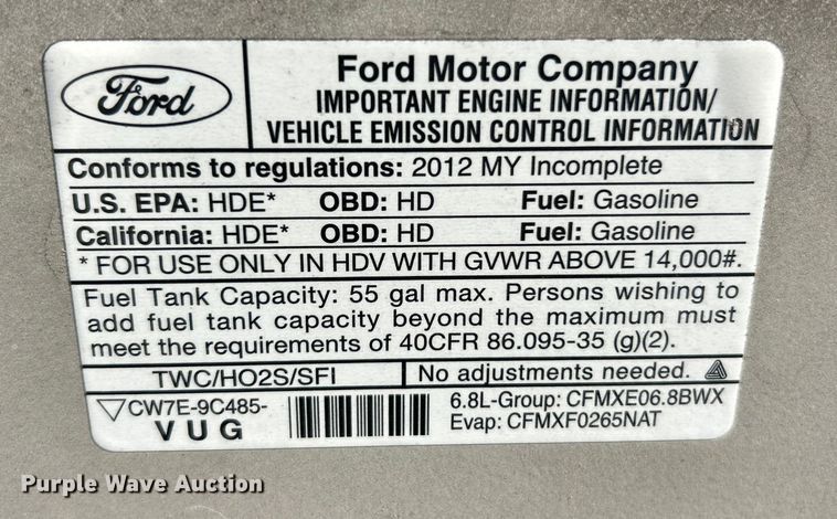 image for item ET6814 2012 Ford E450 Super Duty shuttle bus