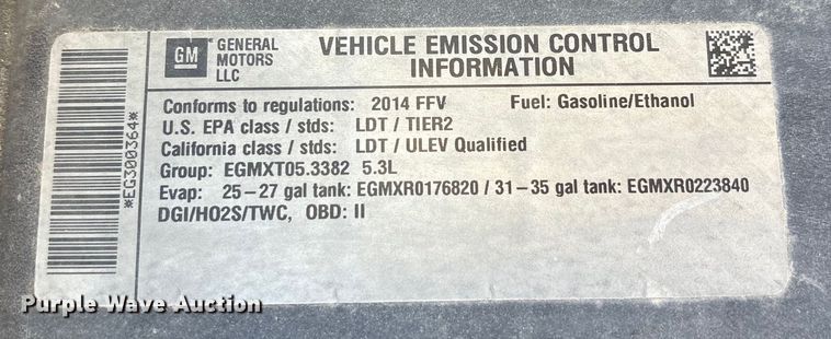 image for item EU4746 2014 Chevrolet Silverado 1500 Crew Cab pickup truck