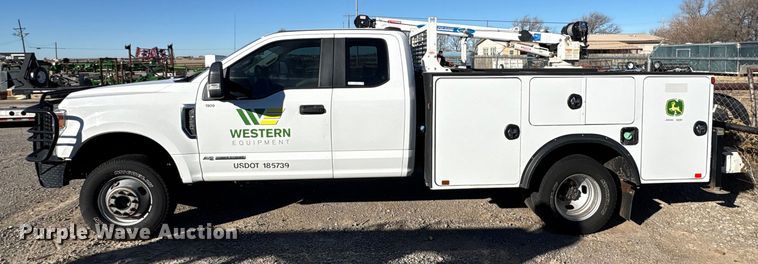 image for item EU4748 2020 Ford F350 Super Duty Ext. Cab utility bed pickup truck