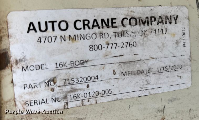 image for item EU4748 2020 Ford F350 Super Duty Ext. Cab utility bed pickup truck