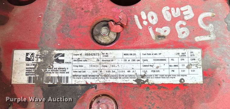 image for item EV3387 2009 Thomas Built Mvp-ef school bus