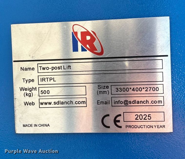image for item EV3450 2025 IR IRTPL automotive lift
