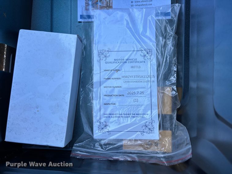 image for item EV3452 2025 IR IRET13 electric tricycle