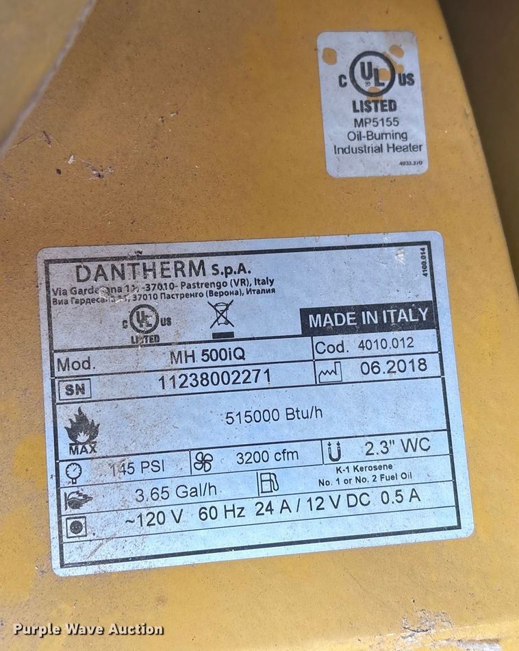 image for item FK2516 2019 Allmand Maxi Heat MH500iQ header adapter