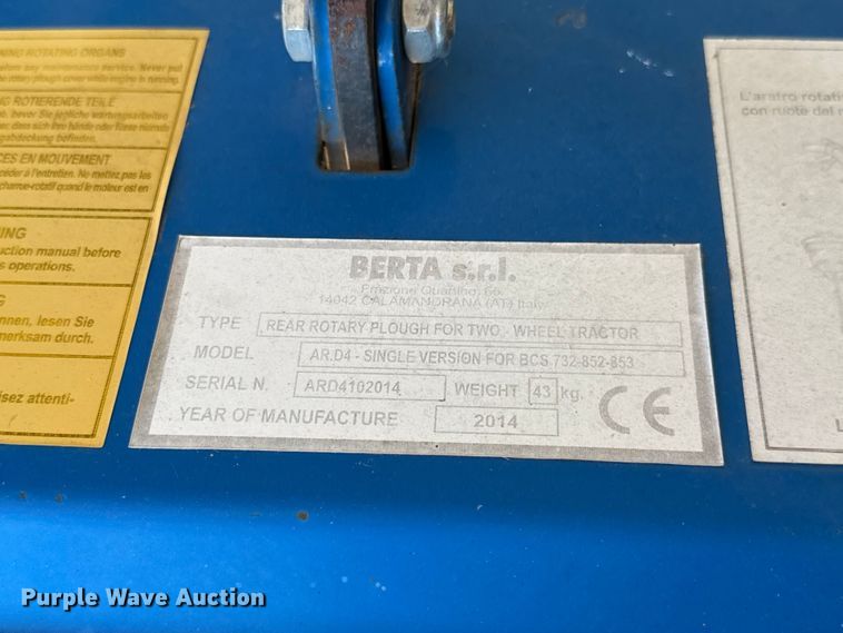 image for item GH9415 BCS 749 walk-behind tractor