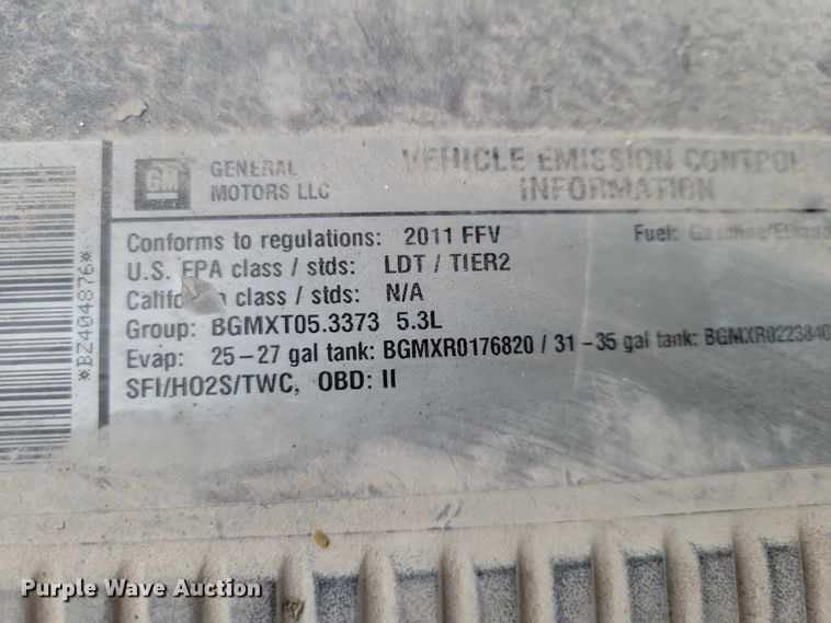 image for item NO9825 2011 Chevrolet Silverado 1500 Ext. Cab pickup truck