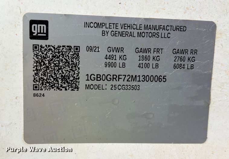 image for item YA1129 2021 Chevrolet Express 3500 delivery van