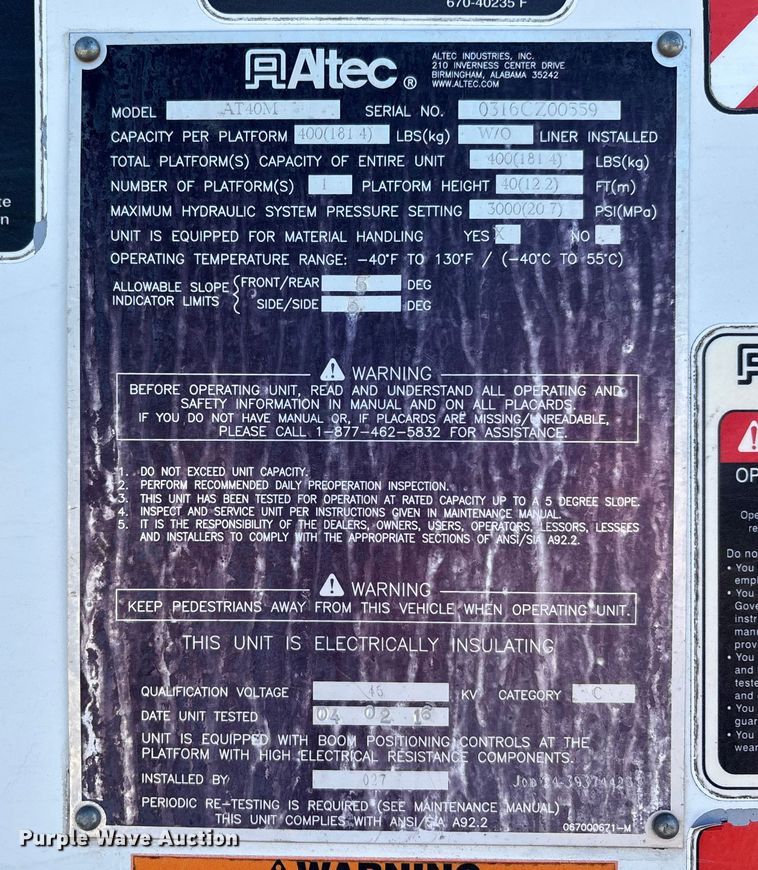 image for item DU0318 2016 RAM 5500HD bucket truck