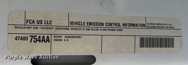 image for item DU0318 2016 RAM 5500HD bucket truck