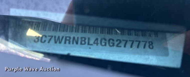 image for item DU0319 2016 RAM 5500HD bucket truck