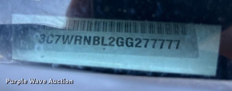 image for item DU0320 2016 RAM 5500HD bucket truck