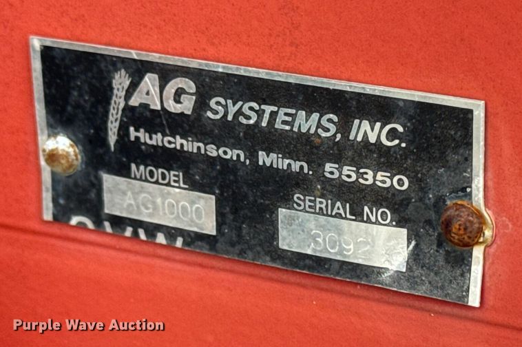 image for item EA2217 AG Systems Inc AG1000 salt brine tank trailer