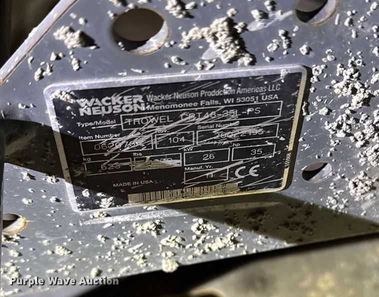 image for item EC4528 Wacker neuson CRT48 power trowel