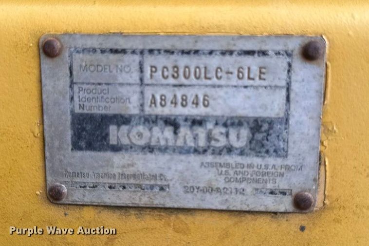 image for item EC4531 2002 Komatsu PC300LC-6 excavator