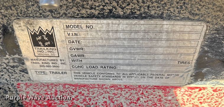 image for item EC4534 2014 Trail King lowboy equipment trailer