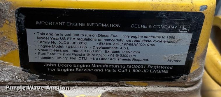 image for item ED2444 1999 John Deere 310E backhoe
