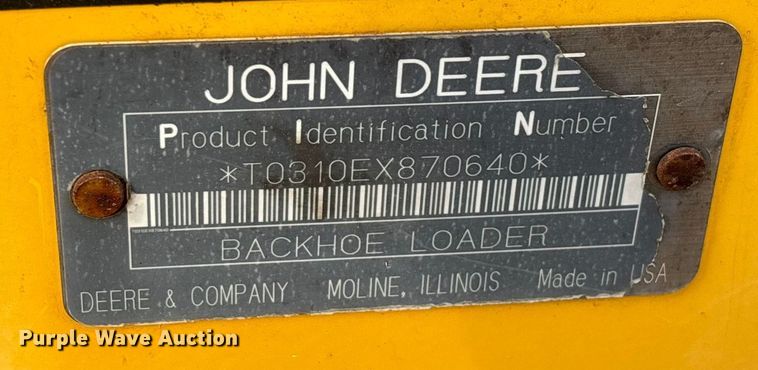 image for item ED2444 1999 John Deere 310E backhoe