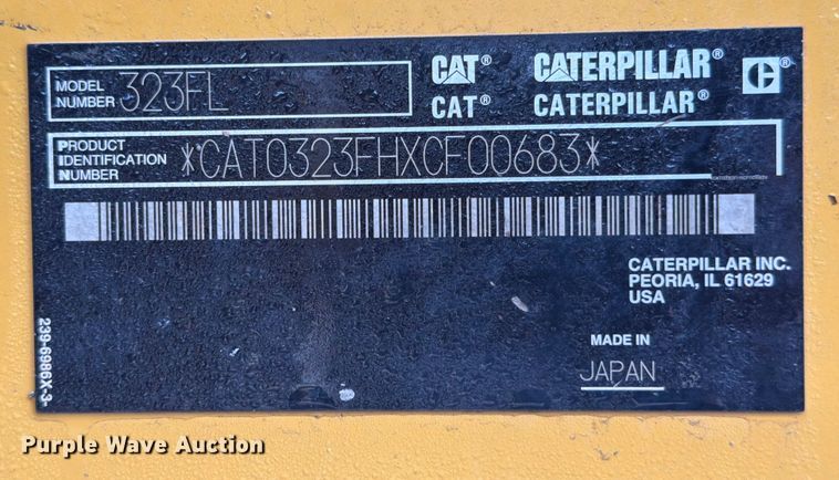 image for item ED5044 2015 Caterpillar 323F L excavator