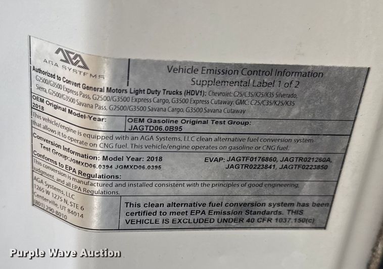 image for item EG1819 2019 Chevrolet 2500 HD Double Cab utility bed pickup truck