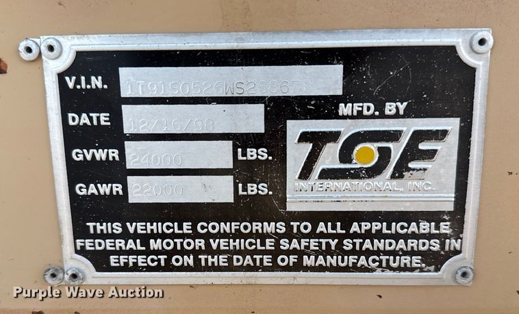 image for item EG1822 1998 TSE International reel trailer