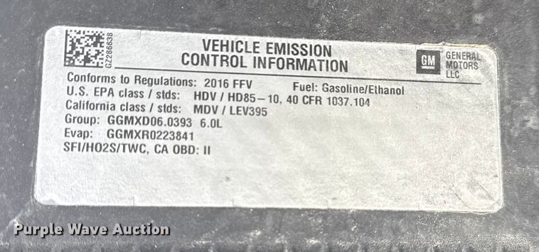 image for item EG1862 2016 Chevrolet 2500HD Double Cab utility bed pickup truck