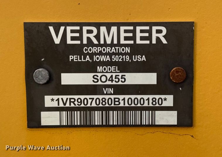image for item EG1863 2011 Vermeer RT450 trencher