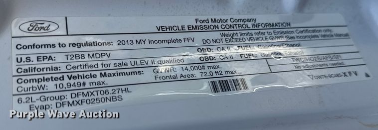 image for item EG1869 2013 Ford F250 Super Duty SuperCab utility bed pickup truck