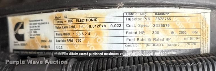 image for item EG1883 2012 Freightliner Business Class M2 Crew Cab crane truck