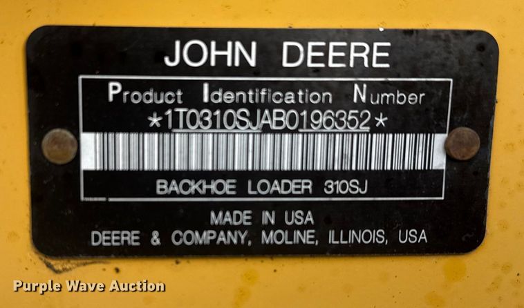 image for item EG1903 2011 John Deere 310SJ backhoe