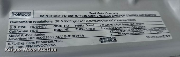 image for item EG1904 2015 Ford F550 flatbed truck