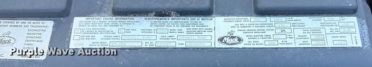 image for item EG1908 2003 Mack RD crane truck